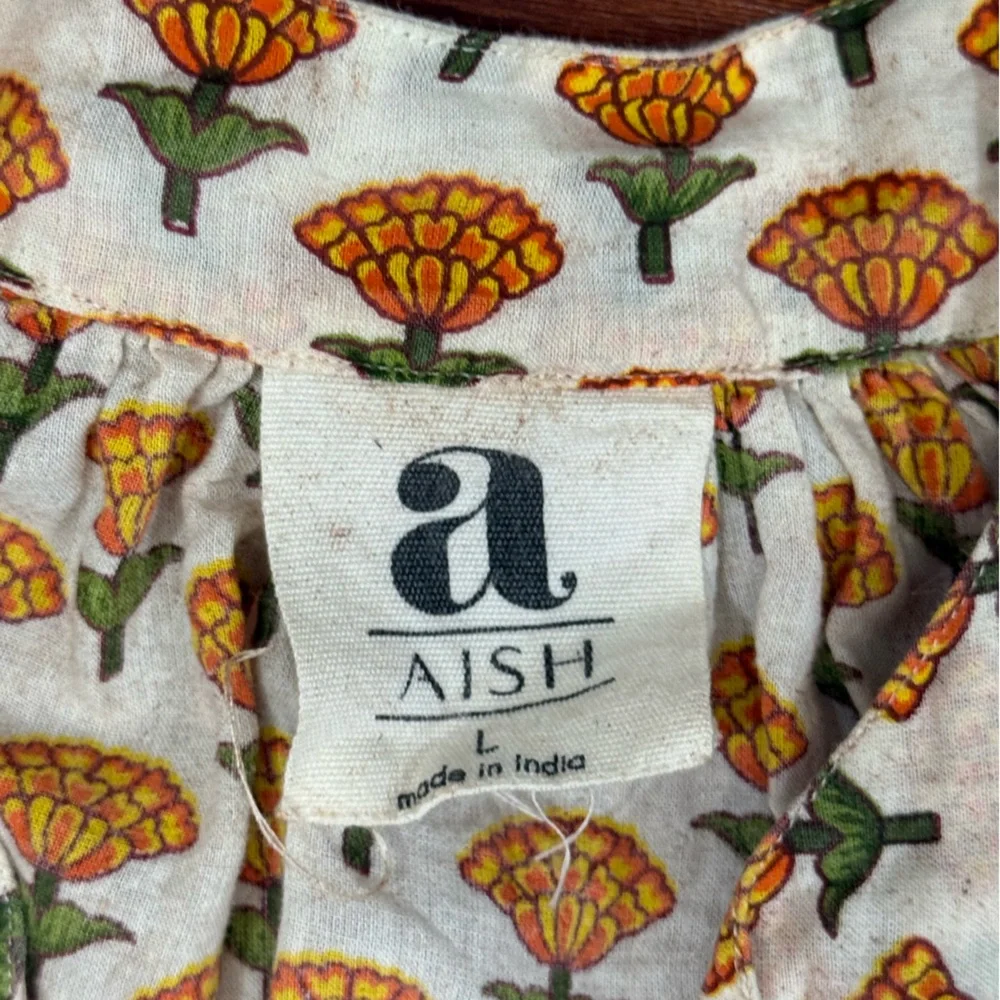ISH Orange Floral Women's Blouse - Picture 4 of 7